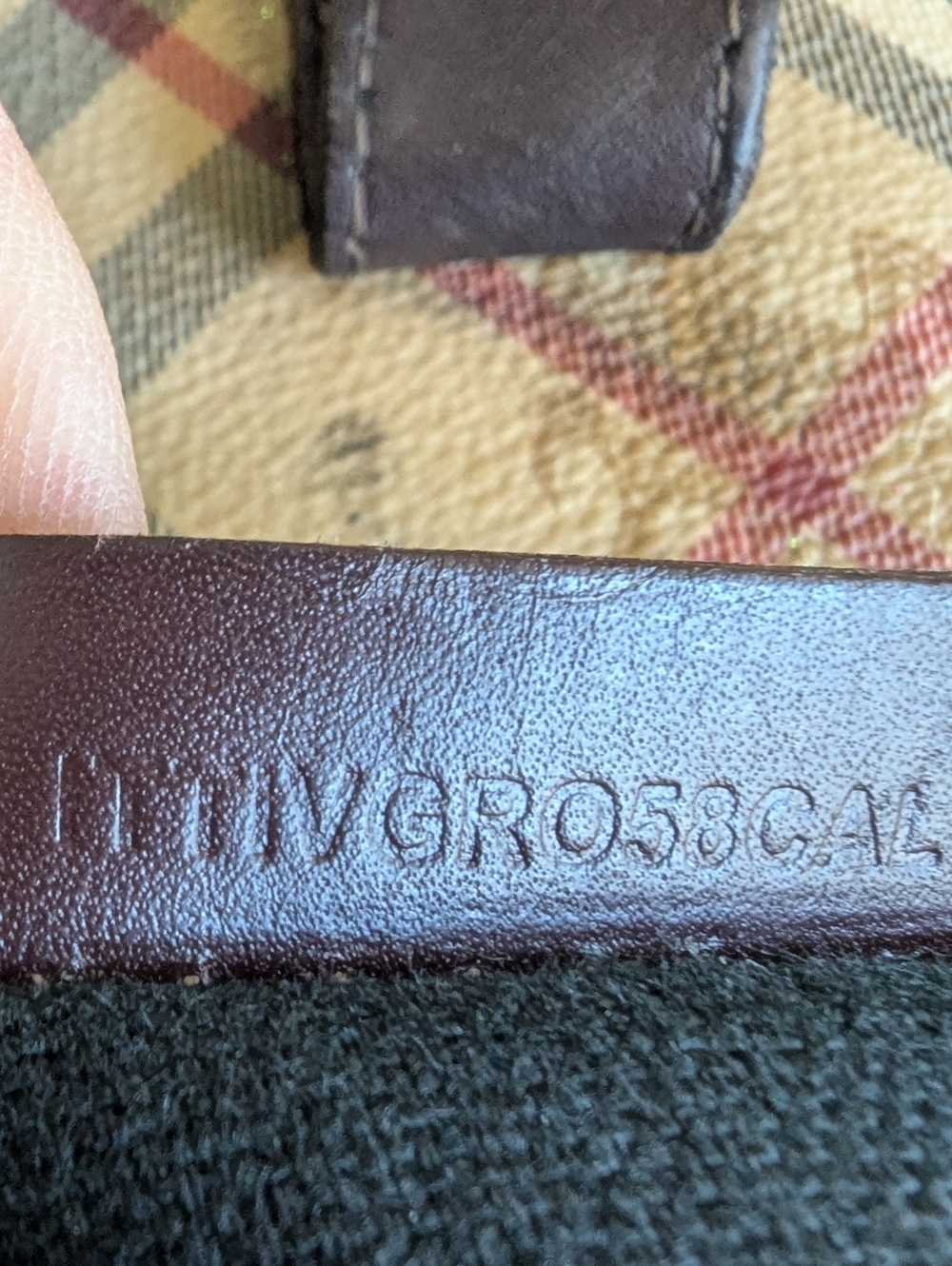 Burberry Beige Plaid Tote with Dark Brown Leather Trim - Picture 15 of 15